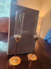 Vera Wang Gold Love Knots Wedgwood Toasting Flutes