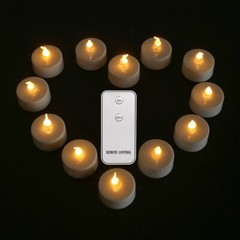 6/12/24PCS Tea Lights Votive Candles LED FLAMELESS FLICKERING W/ Remote Control