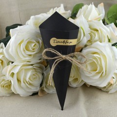 50/100 Vintage Kraft Paper Cones Bouquet Candy Boxes Wedding Party Gifts Flower