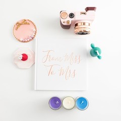 Bridal Shower Guest Book from Miss to Mrs Picture Book Polaroid Blank Pages f…