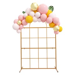 Gold Metal Wedding Arch Backdrop Stand 6.6ft Garden Holder Rack Arch Stand