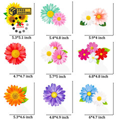 9Pcs Summer Daisy Flower Honeycomb Centerpieces, Floral Table Multicolor
