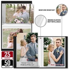 Lanpn Wedding Photo Album 5×7 2 5×7/50 Photos(2PK), OUR WEDDING – White