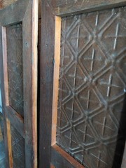 WEDDING Shutter-2 Handmade Reclaimed wood & Antique tin ceiling tile 42″ Barn