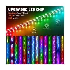 2 PCS 4FT Whip Lights with Spring Base, APP & Remote Control Led Whip Lights …