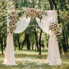 Modern White Pergola Arch Wedding Backdrop Stand Garden Arbor for Climbing Plant