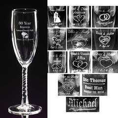 Personalized Toasting Flutes – Champange Glasses Engraved Wedding Party Gifts