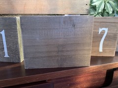Table Top Decoration for Wedding Numbers 1-10 Real Wood Parisian Home , IN BOX
