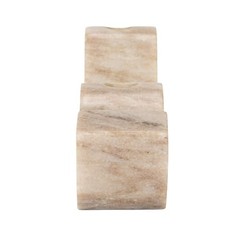 Marble Wave Double Taper Candle Holder Beige