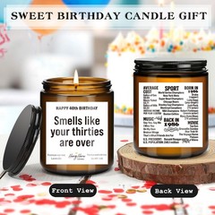 40th Birthday Gifts for Women Men, Happy Gift Her Him, 40 Dark Brown
