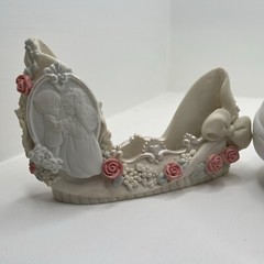 Forever True Precious Moments Enesco Wedding Unity Candle Set white pink set 4