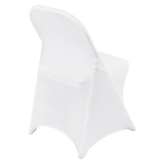 VEVOR 12PCS White Stretch Spandex Folding Chair Covers for Wedding Party Dining