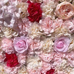 20 Pcs Artificial Silk Flower Wall Panels Wedding Party Venue Decors Wall Panels