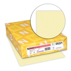 Neenah Paper Classic Linen Stationery, 24 lb 8 1/2 In X 11 In, Baronial Ivory