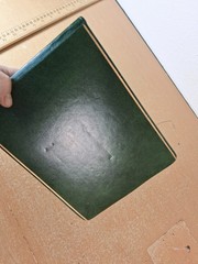 Leather Guest Book Green W/ Gold Gild