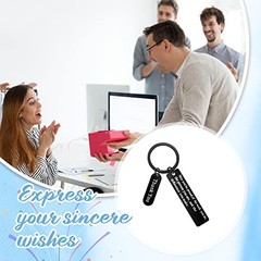 36 Pcs Employee Appreciation Gifts Thank You Coworker Keychain Gifts Black