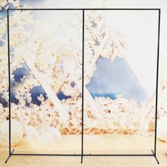 90.55*23.62*90.55in Free Standing Wedding Backdrop Stand Iron Rectangular Stand