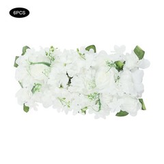 6*Artificial Flower Wall Panel Floral Wall Backdrop Wedding Venue Decor 50*20cm