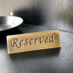 Stainless Steel Restaurant Reserved Table Desk Sign Card Booked Stand Rack 1PCS