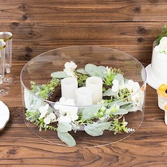 14″ CLEAR Round Acrylic CAKE STAND Display Box Pedestal Riser Party Decorations