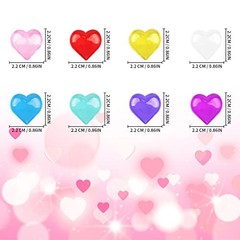 Fangoo 110 Pieces Assorted Color Heart Gems 8OZ Multicolor