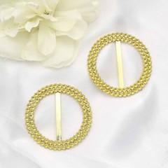 20 Round 2.5 in Diamond Rhinestones Chair Sash BUCKLE PIN Party Decorations