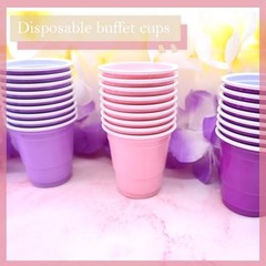 30 Pcs Disposable 2oz Shot Glasses Plastic Cups for Wedding – Light Pink