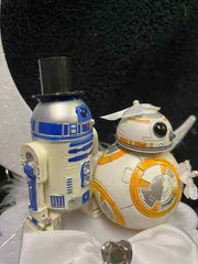 Mr RR2-D2 & BB-8 Droid Action Star War Funny Wedding Cake Topper Groom top
