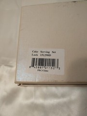 Cake Knife and Server Set Oleg Cassini 151290D LUCK New Vintage Box Wear