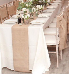 10 Burlap 100% Natural Jute Table Runner 14″x108″ inch Wedding Party USA Seller