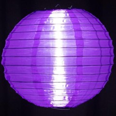 20″ Dark Purple Nylon Lantern, Even Ribbing, Durable, Hanging Decoration