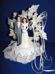New Wilton Designer Series Love’s Delight Wedding Cake Top, black tux #101-1786