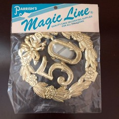 Vintage New 50th Anniversary Cake Topper Gold by Magic Line