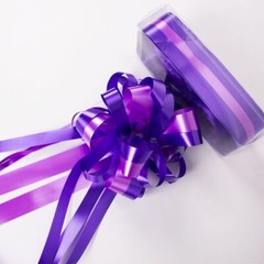 2 PC LARGE SATIN PULL BOW 4″ x 3.5″ party wedding big gift drawstring Holiday