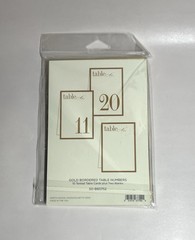 Vera Wang Fine Papers Gold Bordered Tented Table Cards 1-20 NEW