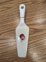 Vintage Decorative Porcelain Cake Server Cutter Holiday Wedding Birthday Etc.