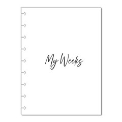 Undated Weekly Planner Inserts, Fits 9 Disc Medium Size Planners Calendar Ref…