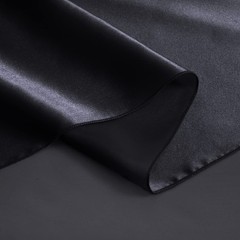 12 Pack Black Satin Table Runners, 12 x 108 Inches Silky Long Table Runner De…