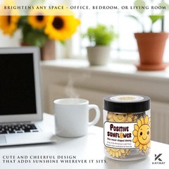 Positive Sunflowers Jar, 60 Positive Affirmations Cards, Sunflower Gifts for …