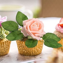 25/50pcs Foam Roses Artificial Flower Wedding Bride Bouquet Home Party Decor