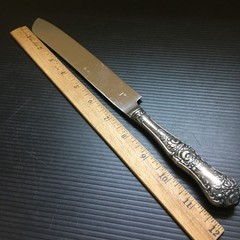 Vintage 1970s Bridalane Stainless Steel Serrated Pie/Cake Knife Sterling Handle