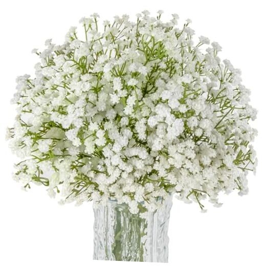 PCS Baby Breath Artificial Flowers Fake Babys Breath Gypsophila Flowers Bulk 10