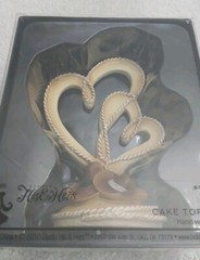 Studio His and Hers Cowboy Hats Cake Topper Hearts Wedding Decor Western