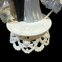 Vintage Mid Century 1960s Wedding Cake Topper Plastic 7″ Coast Novelty HTF