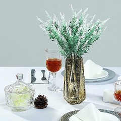 4 Green White 14″ tall Faux Lavender Flowers Bushes Wedding Party Home Supplies