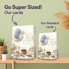 91st Birthday Cards for Men Women – Rustic Birthday – Happy Birthday Card for…
