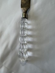 Vintage Mikasa Austria Crystal Handle Cake Knife 14ʼ Serrated With Original Box