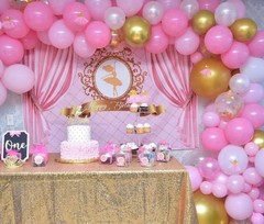 Polyester 7x5ft Ballerina Birthday Backdrop Party Decorations Princess Party …
