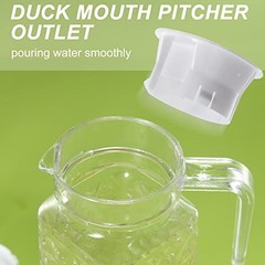 Acrylic Pitcher 37 oz, Unbreakable Clear Plastic Pitcher with Lid, BPA Diamond