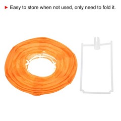 6pcs 4 Inch Folding Hanging Paper Lanterns Small Lampshade Orange